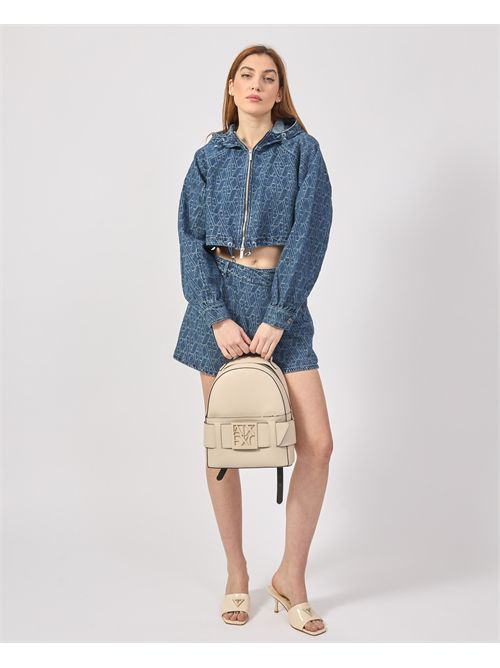 Giacca donna in denim AX con lettering all-over